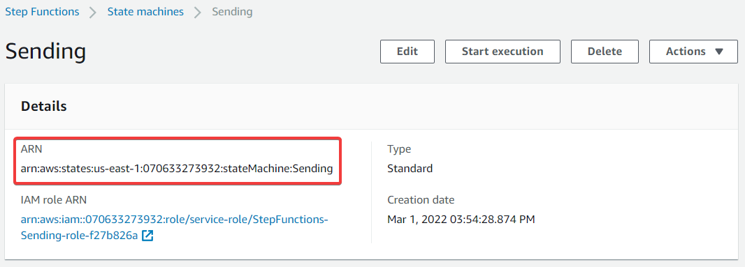 Copy State Machine ARN