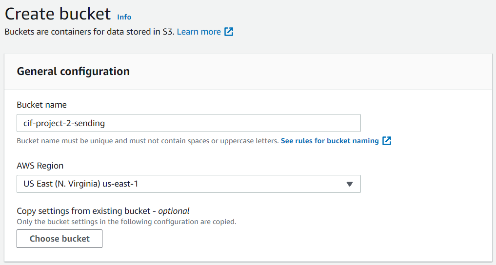 Create Bucket